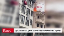 Sultanbeyli'de 3 katlı binada çıkan yangın yandaki apartmana sıçradı