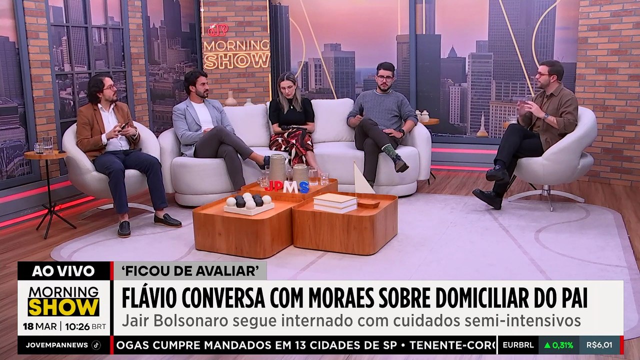 FLÁVIO diz que MORAES vai analisar prisão domiciliar para BOLSONARO