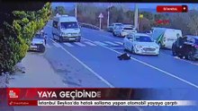 İstanbul Beykoz'da hatalı sollama yapan otomobil yayaya çarptı