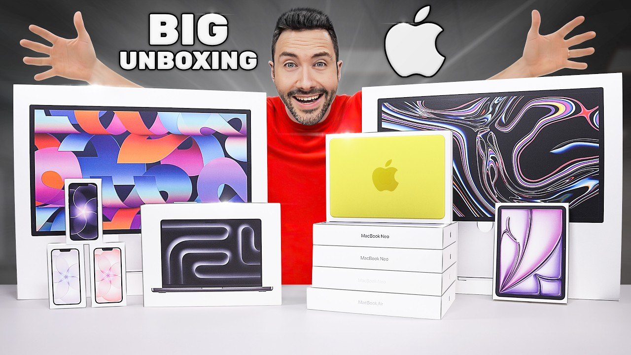 J'ai acheté Toutes Les Nouveautés Apple ! (Macbook Neo, Pro, iPhone 17e, Studio Display, iPad Air 7)