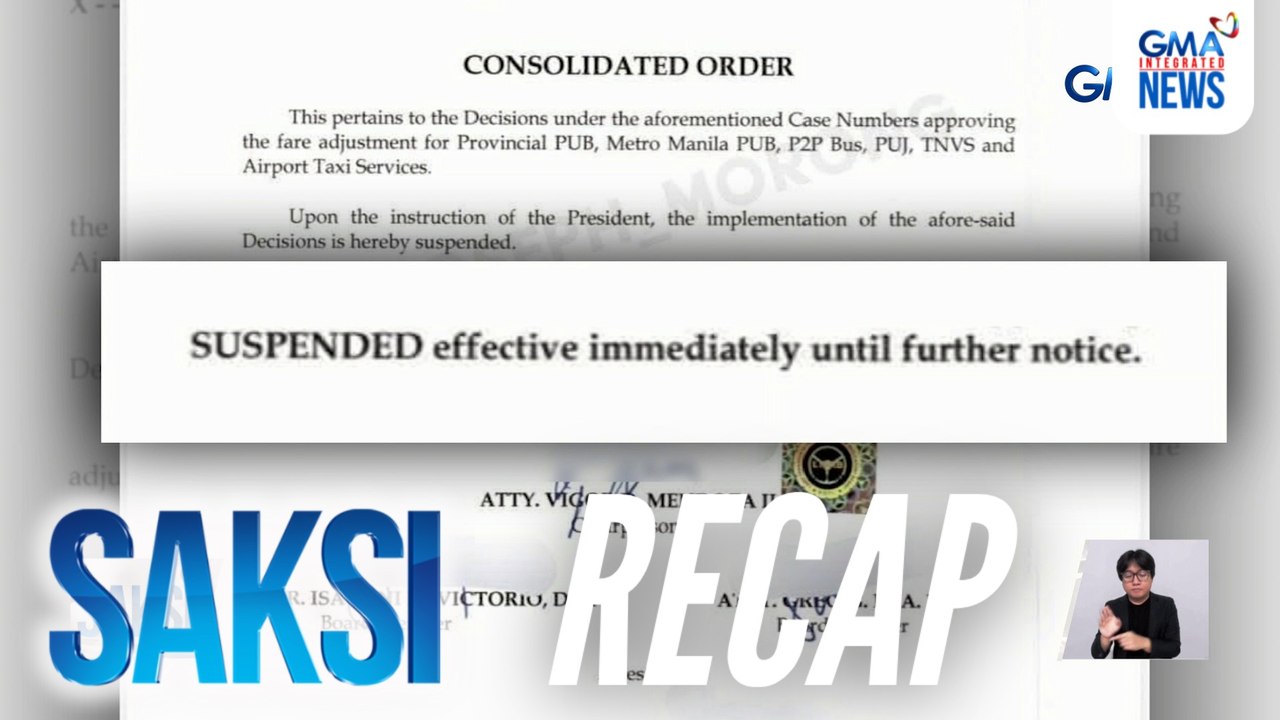 Saksi: (Part 1) 8 sasakyan, inararo ng truck; Taas-pasahe sa mga PUV, sinuspinde; 2 Impeachment complaints vs VPSD, idineklarang sufficient in grounds | Saksi