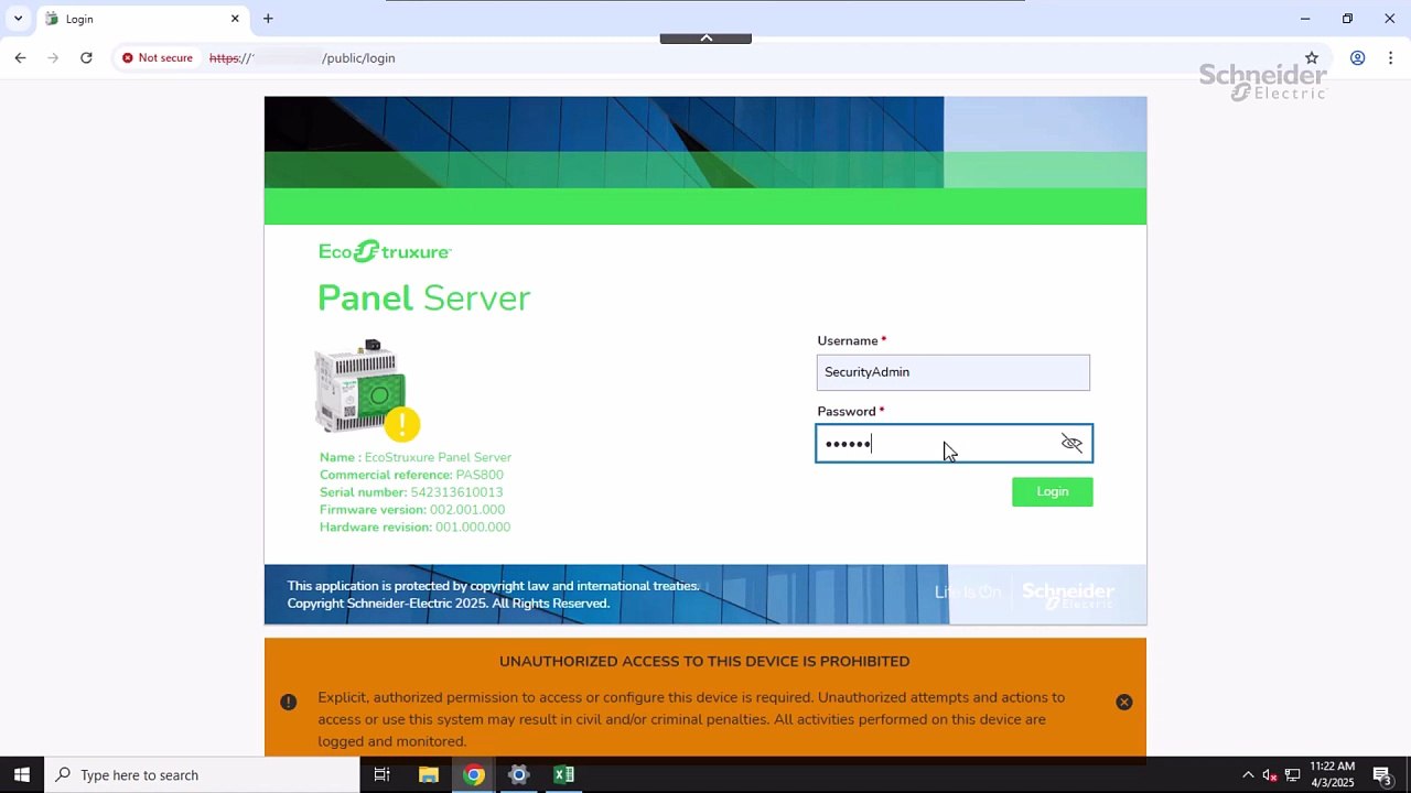 EcoStruxure Panel Server - How to download logs _ Schneider Electric