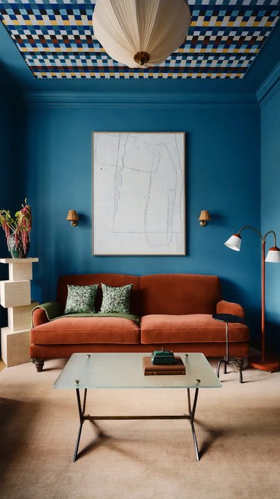 It's Blue Monday, And We're Leaning Into The Color With Intention. These Pairings Lift A Space, Rather Than Dull It Down #shorts