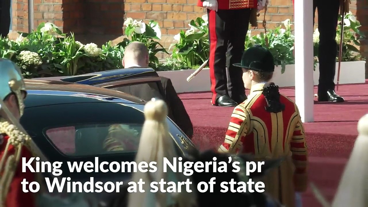 King welcomes Nigeria’s president to Windsor at start of state visit