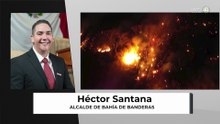 Se encuentra contenido incendio forestal, afirma alcalde de Bahía de Banderas Héctor Santana