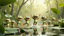 Counting 1 to 10 for Kids | Number Song with Jumping Frogs