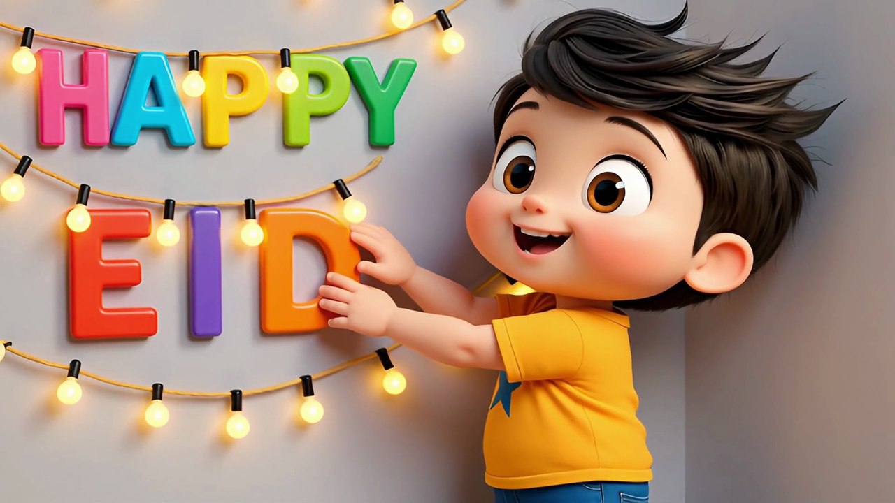 Happy Eid Dance! 🌙 Eid Mubarak Song for Kids & Toddlers | Kabir's World