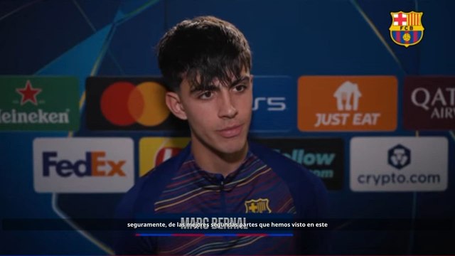 Zona Mixta Marc Bernal y Gerard Martín tras el Barça 7 - Newcastle 2 (9-2)