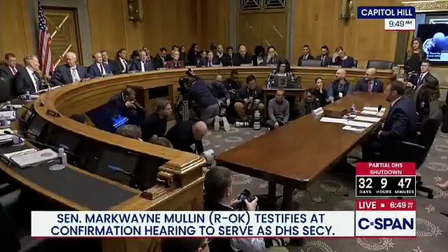 Tenso interrogatorio en el senado estadounidense al candidato de Trump, Markwayne Mullin, quien podría reemplazar a Kristi Noem en Seguridad Nacional