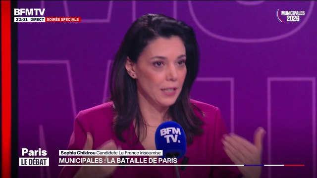 Municipales à Paris: Le gouvernement auquel appartient Mme. Dati n'a rien fait depuis 10 ans , déclare Sophia Chikirou à propos des camps de migrants