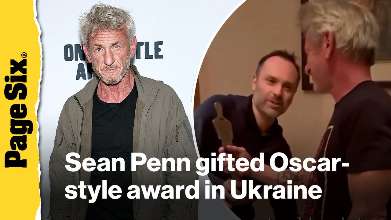 Sean Penn gifted with Oscar-style award in Ukraine after skipping the award show