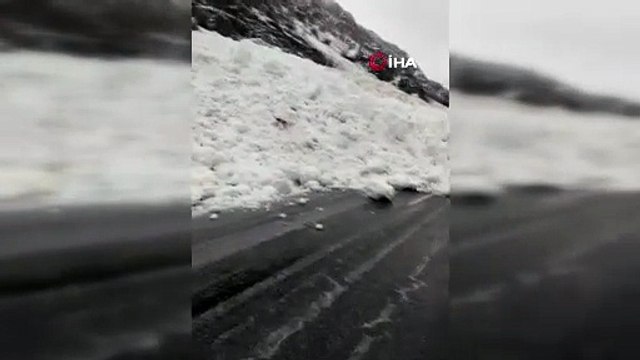 Hakkâri-Çukurca kara yoluna çığ düştü