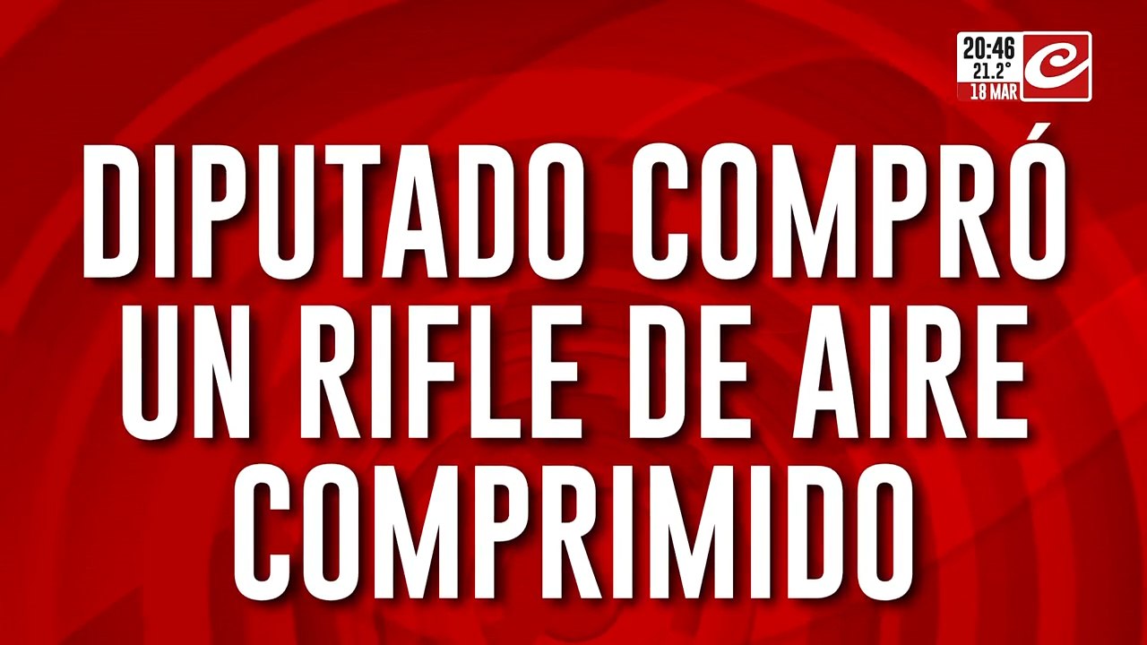 Escándalo en el Congreso: diputado compró un rifle de aire comprimido