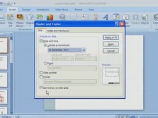 PowerPoint 2007 Demo: Slide Footers