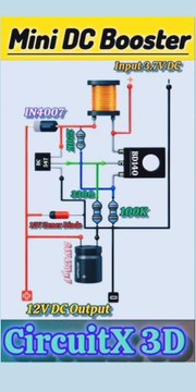 3.7V to 12V Mini DC Booster Circuit | Easy DIY Voltage Booster #BD140 #BC547 #CircuitDesign #TechProject #ElectronicCircuit #HomemadeCircuit #LearningElectronics