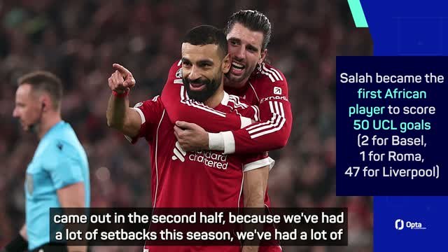 Slot hails 'trademark' Salah amid injury scare