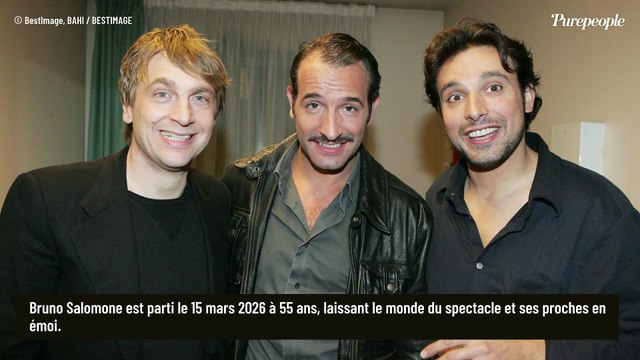 Bruno Salomone entouré par Jean Dujardin et le reste de la troupe jusqu'au bout : cette attention commune qu'ils ont eue
