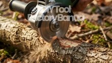 mini angle grinder carving bark from a small tree branch‎ #diy #diytools #tools  #shorts