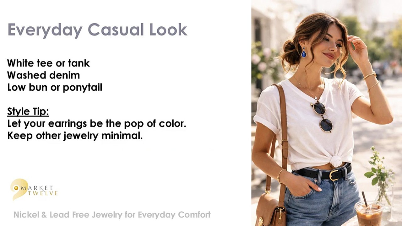 5 Ways to Style Blue Drop Earrings (From Casual to Wedding)