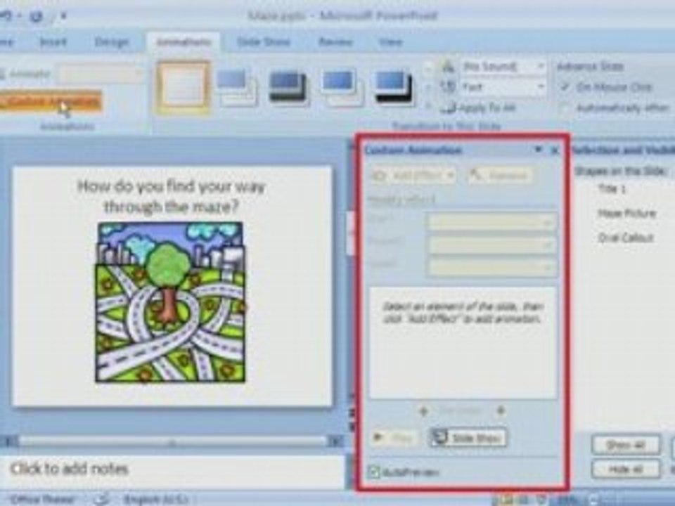 PowerPoint 2007 Demo: The selection pane