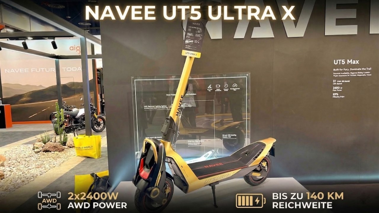 Navee UT5 Ultra X: Hightech-Scooter mit Dual-Motor & ABS