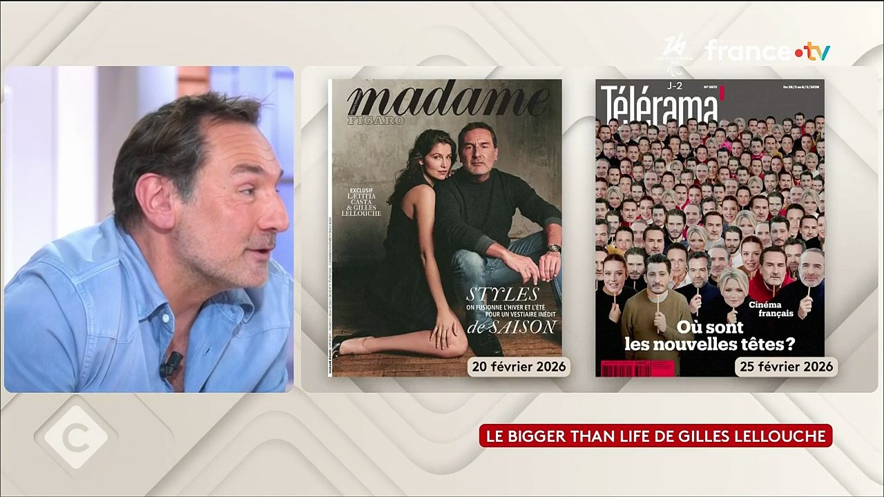 Gilles Lellouche commente la Une de "Télérama" dans "C à vous"
