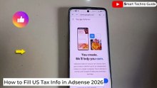 How to Fill US Tax Info in Adsense 2026 | Youtube US Tax Form Kaise Bhare? Adsense Tax Information