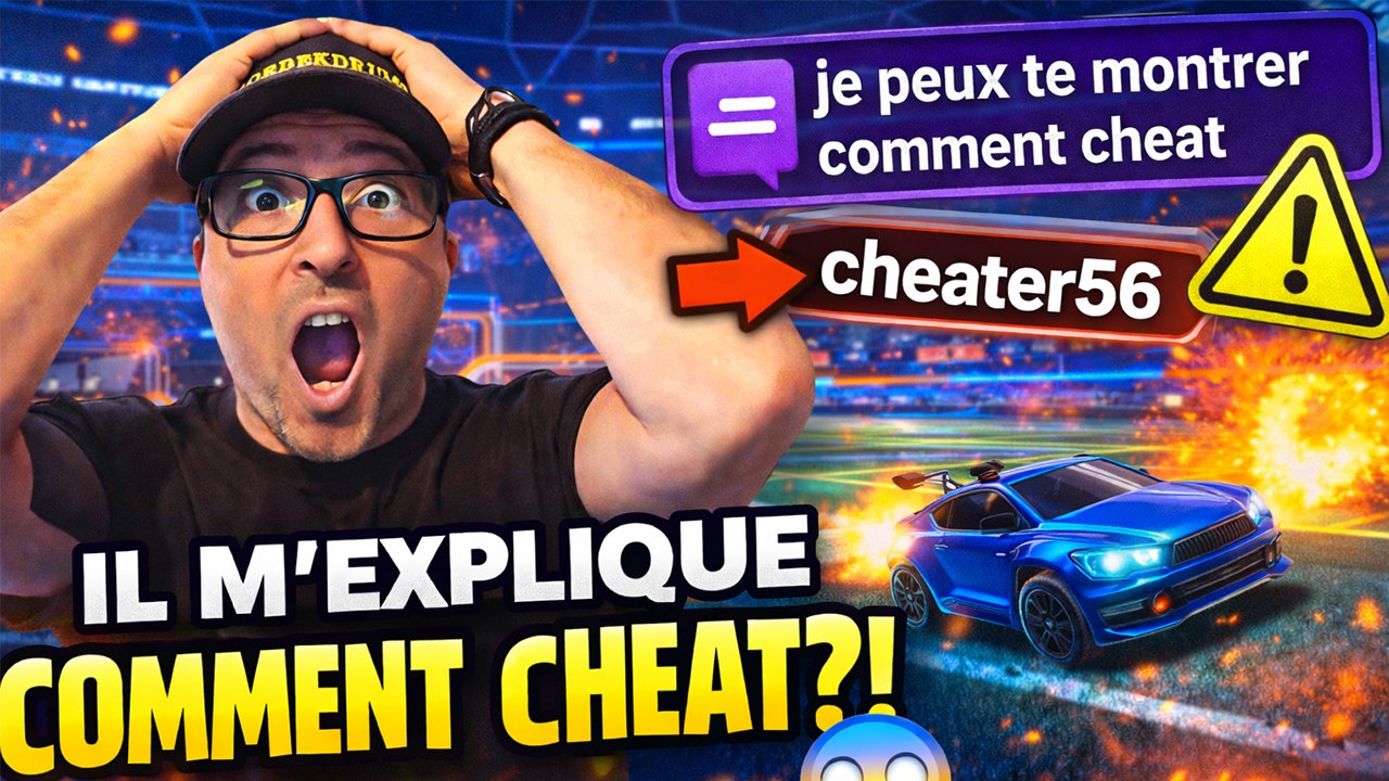 Je tombe sur un CHEATER qui m’explique tout en live… Rocket League WTF 😳