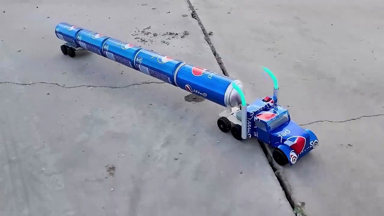 DIY Longest Truck Made From Pepsi Cans