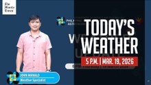 Today's Weather, 5 P.M. | Mar. 19, 2026