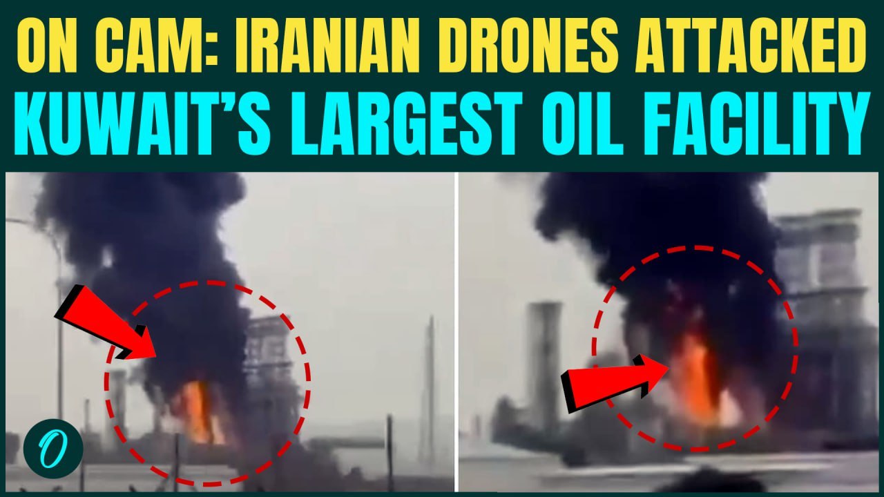Iranian Drones Strike KUWAIT’S LARGEST Oil Facility | Mira Al‑ahmadi Refinery CAUGHT In Flames