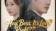 Hey Boss It's Love Right- Full Drama Movie English Sub