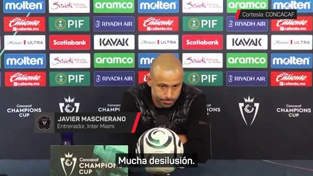 Mascherano asume la culpa de la eliminación de Inter Miami en la Champions Concacaf