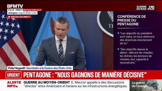 Guerre au Moyen-Orient: Nous apporterons la paix par la force , déclare le secrétaire à la Défense des États-Unis