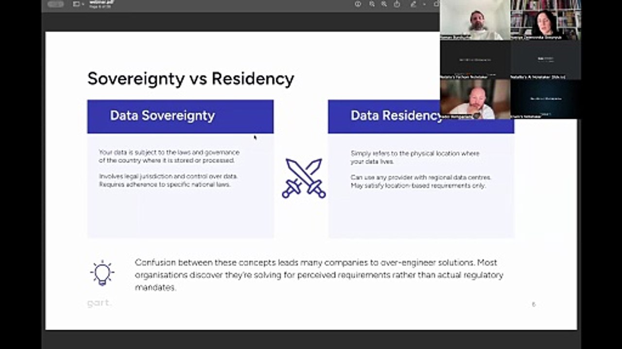 Data residency vs Data sovereignty
