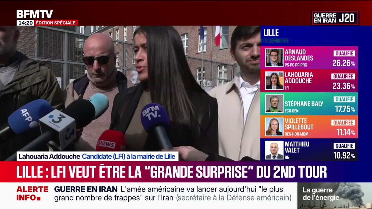 Municipales à Lille: "Nous avons été la grande surprise le 15 mars et nous le serons encore le 22 mars", affirme la candidate LFI Lahouaria Addouche