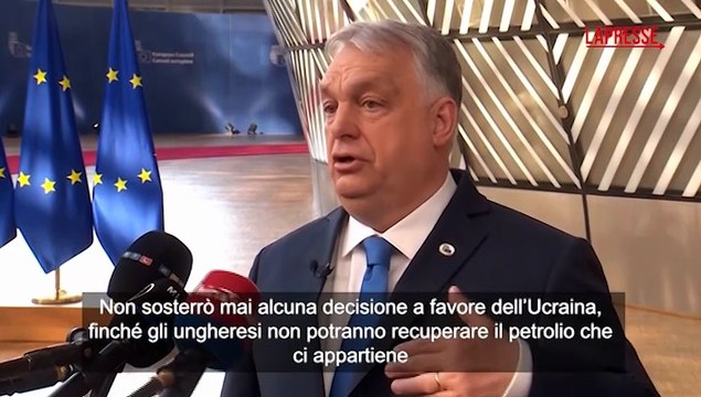 Ucraina, Orban: Pronti a sostenere l'Ucraina quando riavremo il nostro petrolio