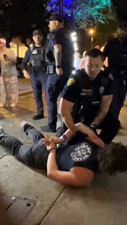 Cops slam Florida spring breaker to the ground