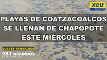 Playas de Coatzacoalcos se llenan de chapopote este miércoles