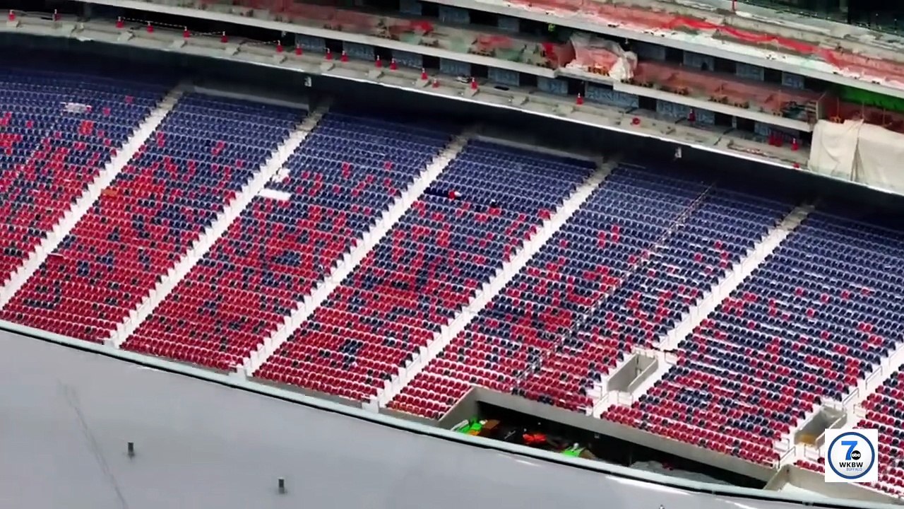 New drone footage of the new Highmark Stadium in Orchard Park