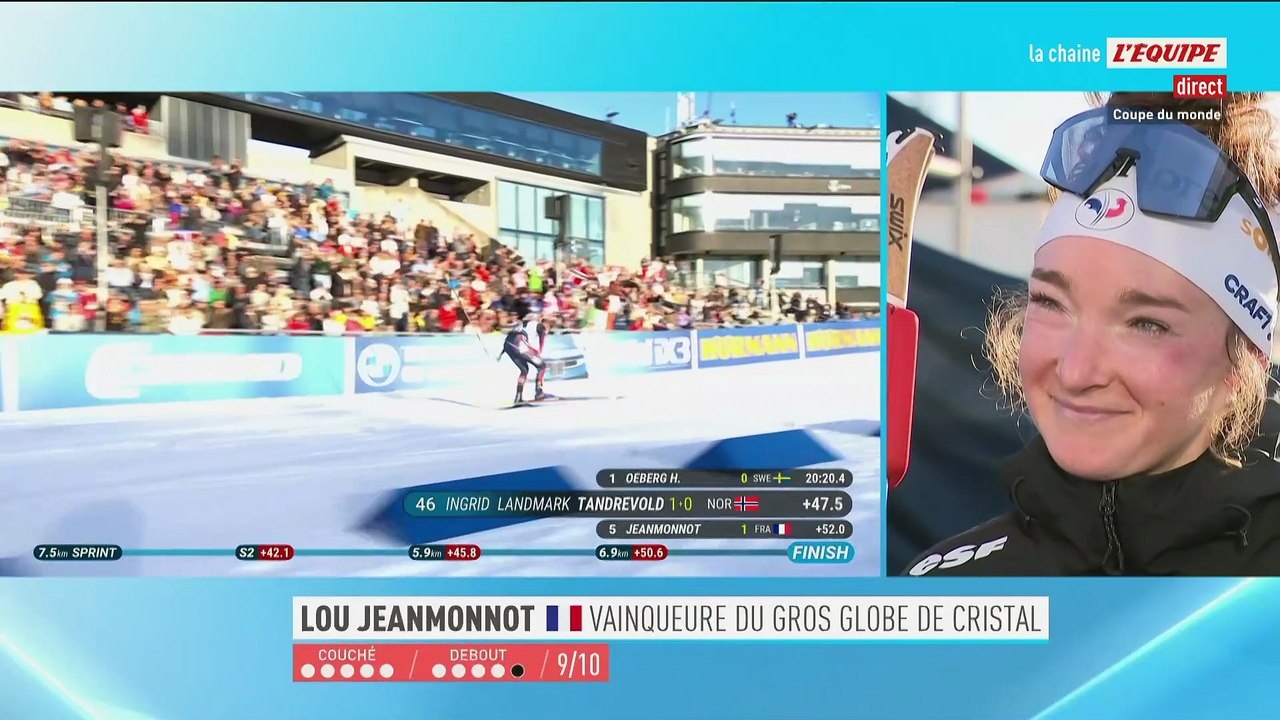« Je suis vraiment contente d'avoir bouclé la boucle » : le sacre de la résilience pour Lou Jeanmonnot - Biathlon - Coupe du monde (F)