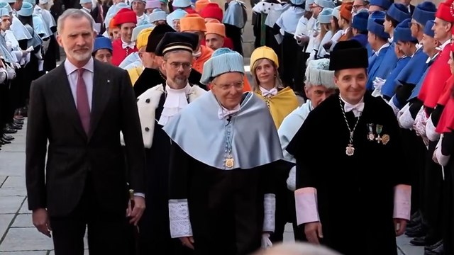 Felipe VI preside el acto de nombramiento Doctor Honoris Causa a Sergio Mattarella en Salamanca