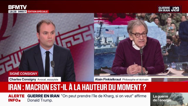 SIGNÉ CONSIGNY - Guerre au Moyen-Orient: Je pense que rien ne pourrait arriver de meilleur au peuple iranien que le renversement du régime des Mollahs , affirme Alain Finkielkraut, philosophe et écrivain