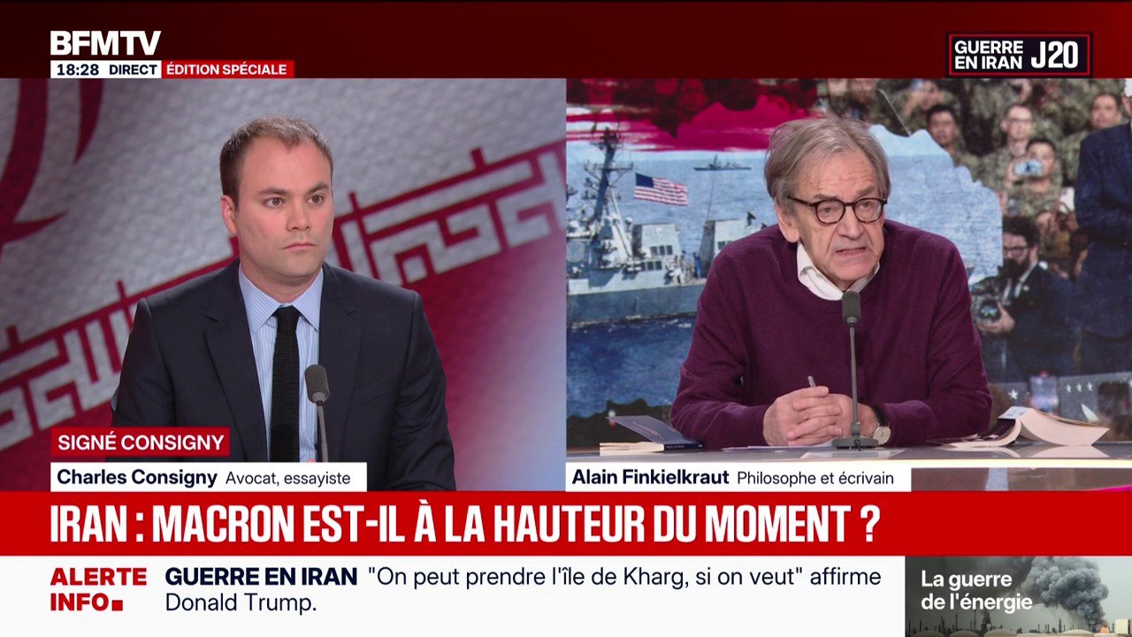 SIGNÉ CONSIGNY - Guerre au Moyen-Orient: "Je pense que rien ne pourrait arriver de meilleur au peuple iranien que le renversement du régime des Mollahs", affirme Alain Finkielkraut, philosophe et écrivain