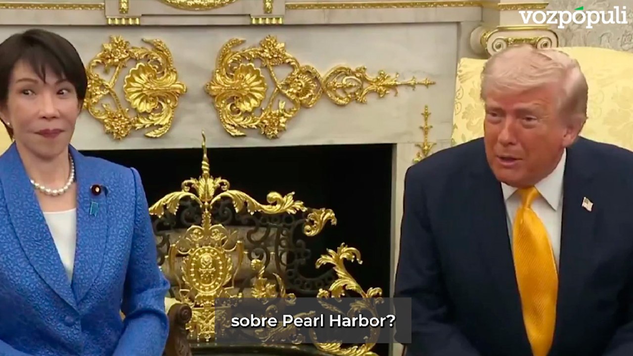 La cara de la primera ministra de Japón cuando Trump recuerda y bromea con Pearl Harbor