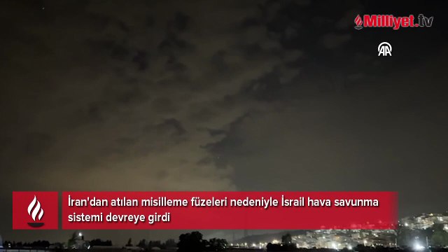 İran'dan atılan misilleme füzeleri nedeniyle İsrail hava savunma sistemi devreye girdi