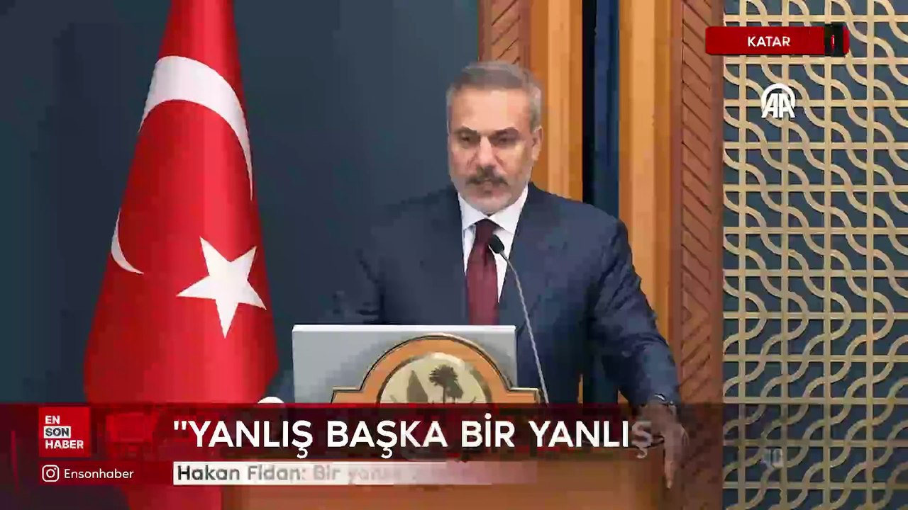 Hakan Fidan: Bir yanlış başka bir yanlışa gitmemeli