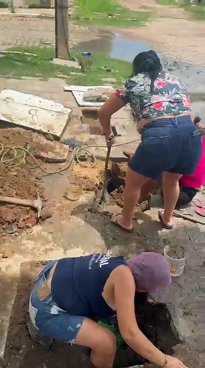 Moradores denunciam galeria estourada em rua do bairro São Sebastião, em Patos, e cobram providências