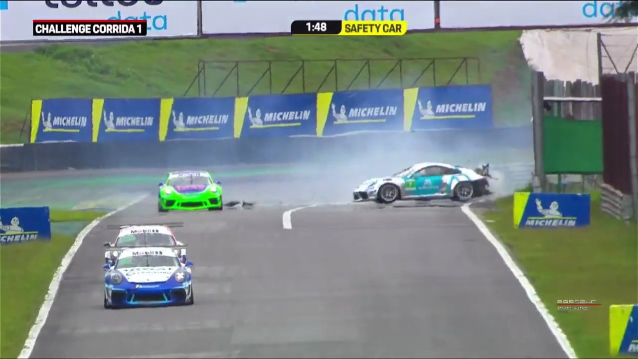 Porsche Sprint Challenge Brasil 2026 Interlagos Race 2 Valverde Big Crash