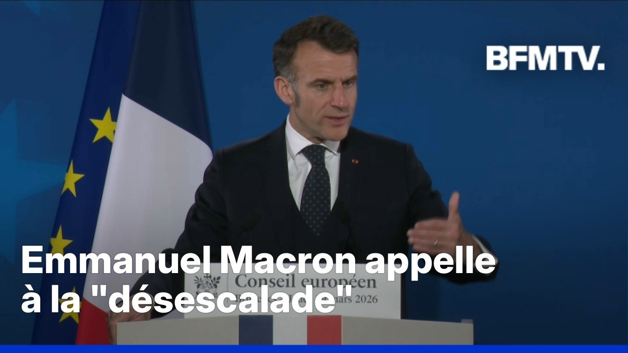 Guerre au Moyen-Orient: le point presse d'Emmanuel Macron depuis le Conseil européen